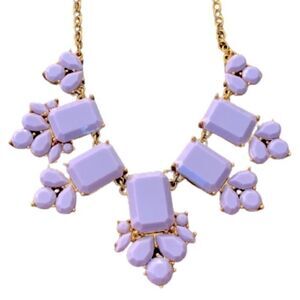 Kate Spade Daylight Jewels Necklace – Lilac Epoxy Gold Tone Collar